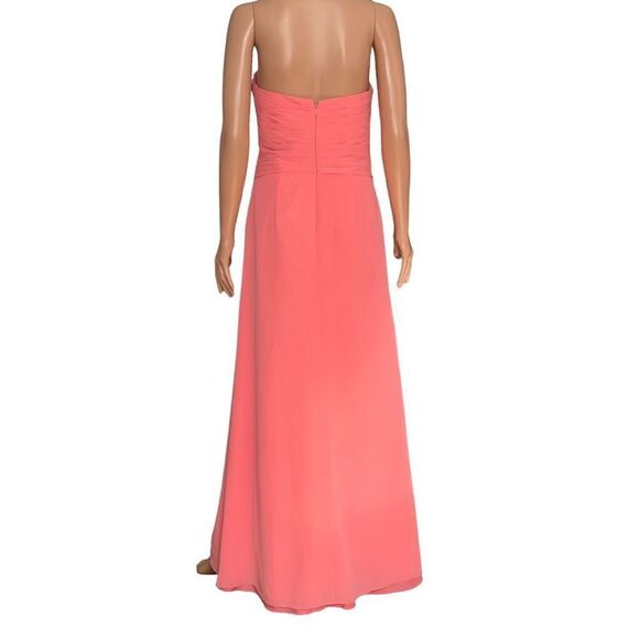 MORI LEE by Madeline Gardner Strapless Coral Gown Size 8 - Picture 5 of 14